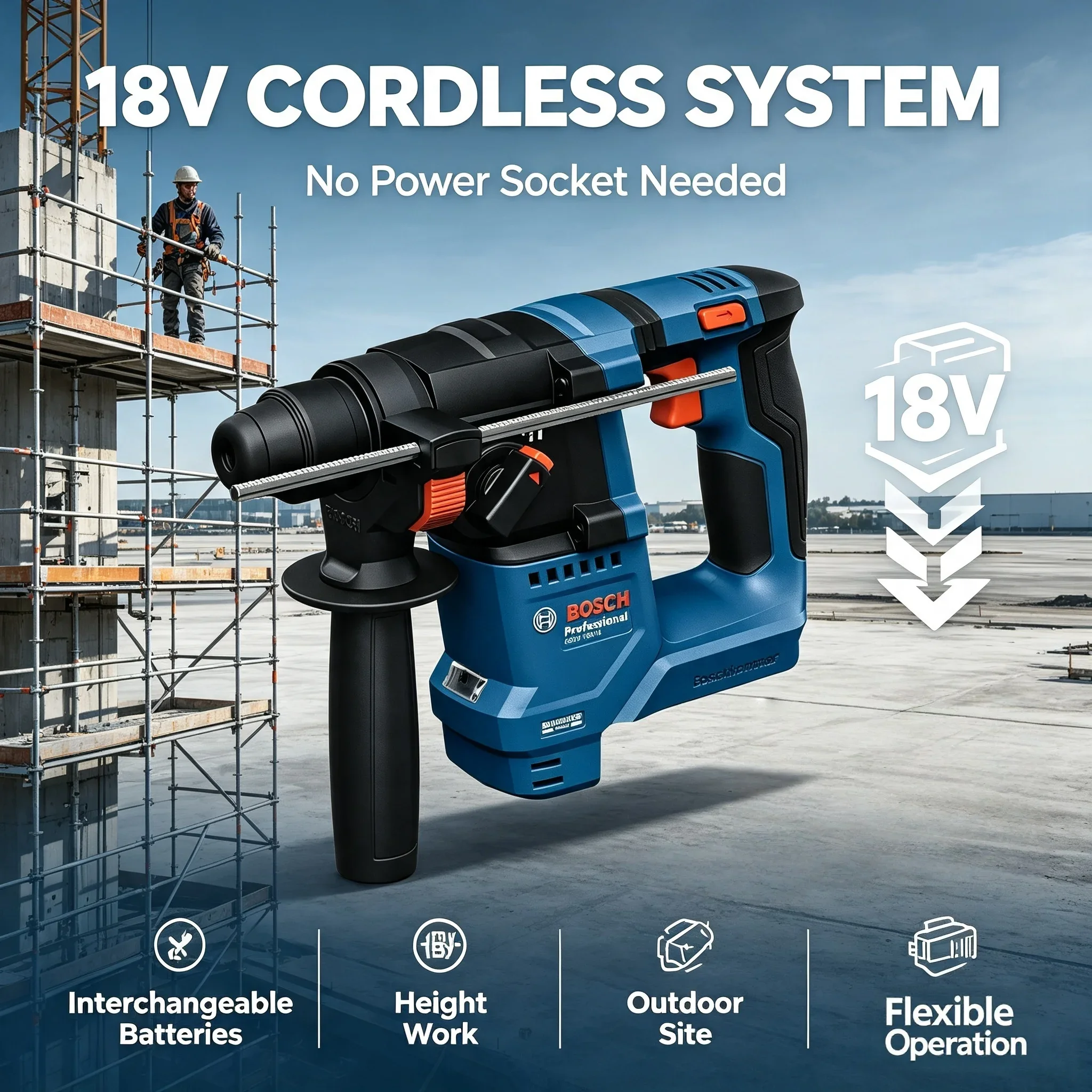 مطرقة دوارة لاسلكية بدون فرشاة - مراجعة Power Tools Professional وسعره